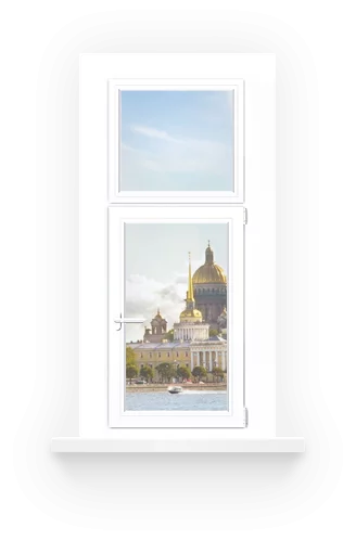 Одностворчатое окно с фрамугой